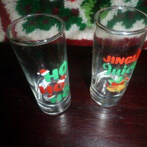 Set of 2 Christmas Shot Glasses